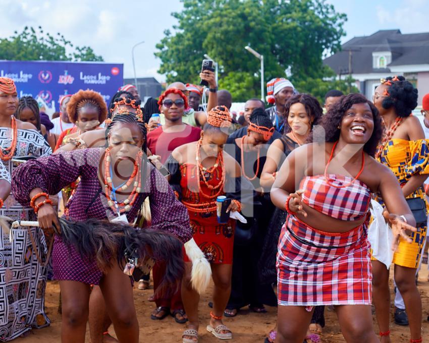 Ladies dancing at a cultural event