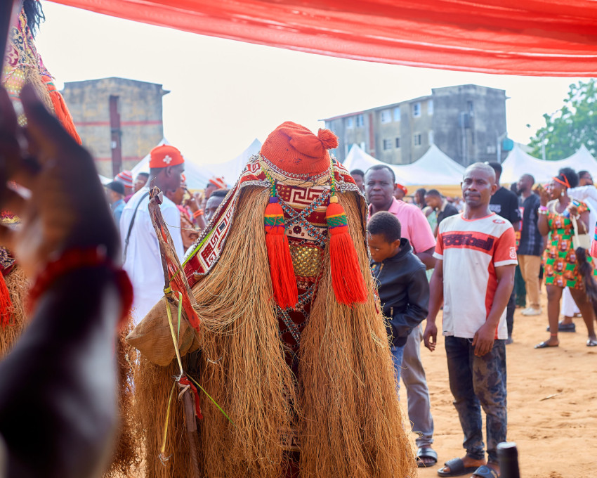 An African traditional masquerade