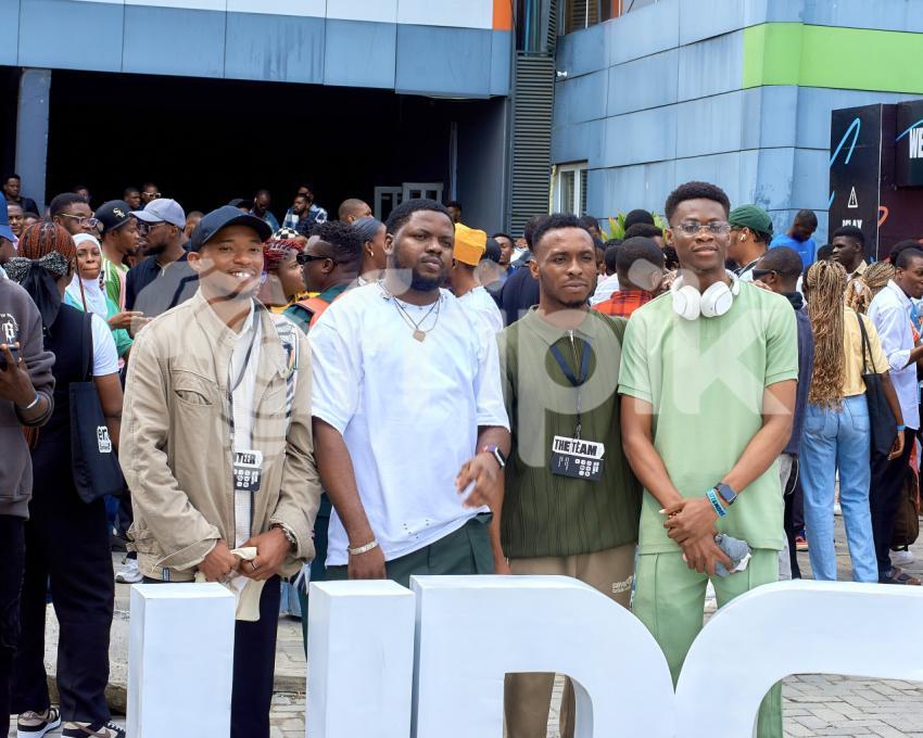 Some boys posing for a photo