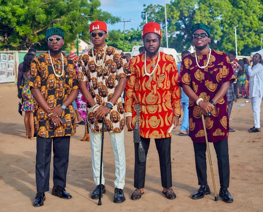 Boys posing in traditional outfits 14