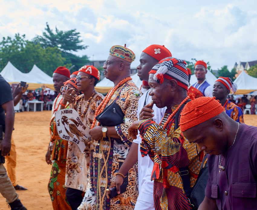 A traditional ruler with his entourage 1