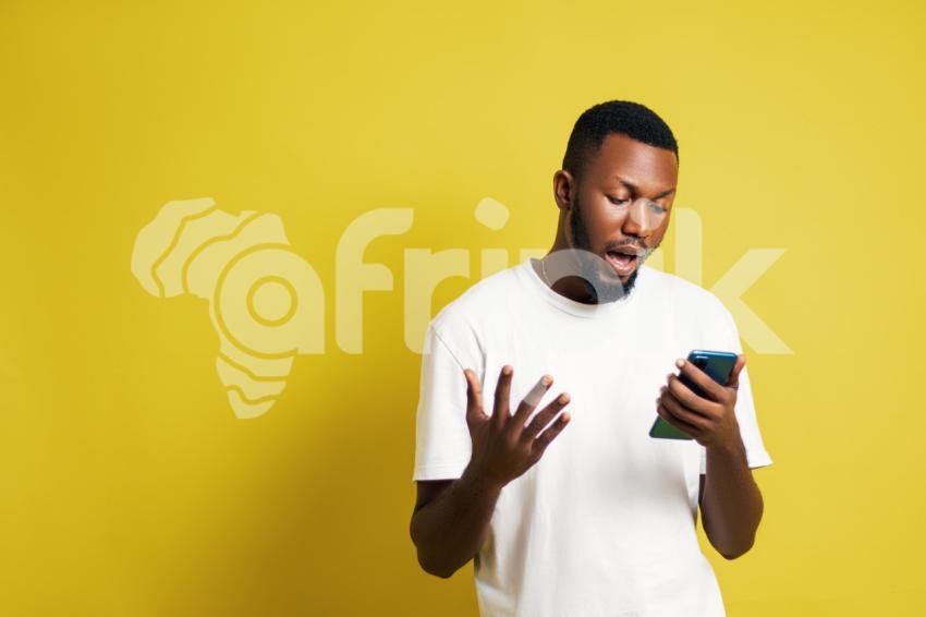 Man looking at his phone