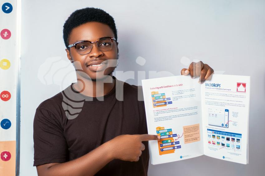 Teacher teaching with a book 1