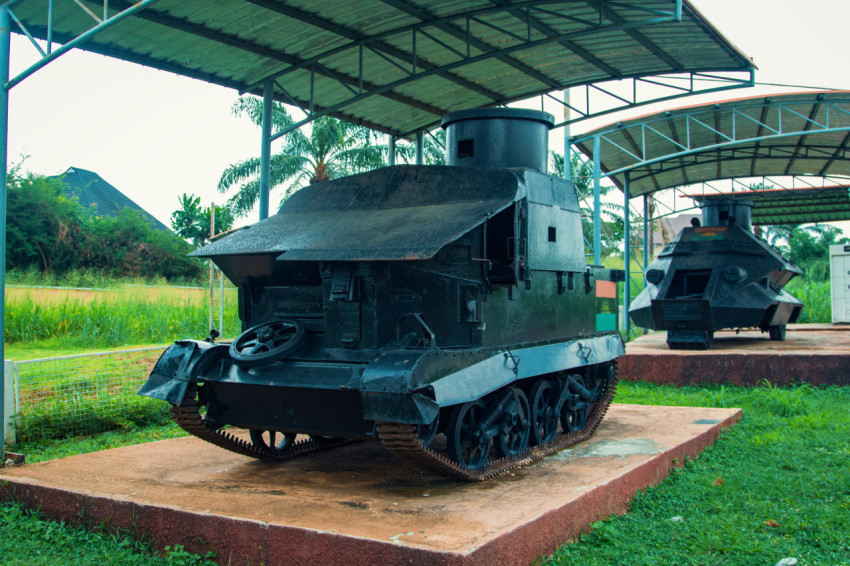 Armoured tanks in national War Museum