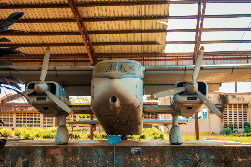 A war plane in the Nigerian War Museum