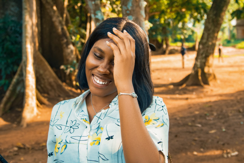 Girl smiling