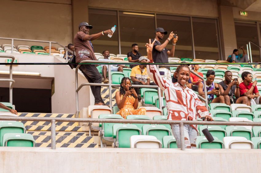 Fans at the stadium