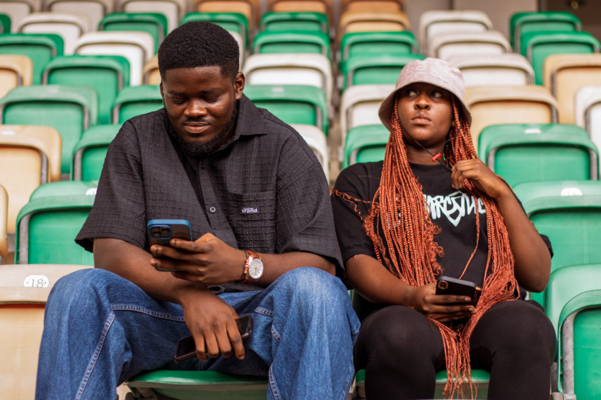 boy and girl sitting