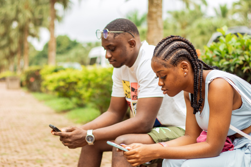 A boy and girl sitting 3