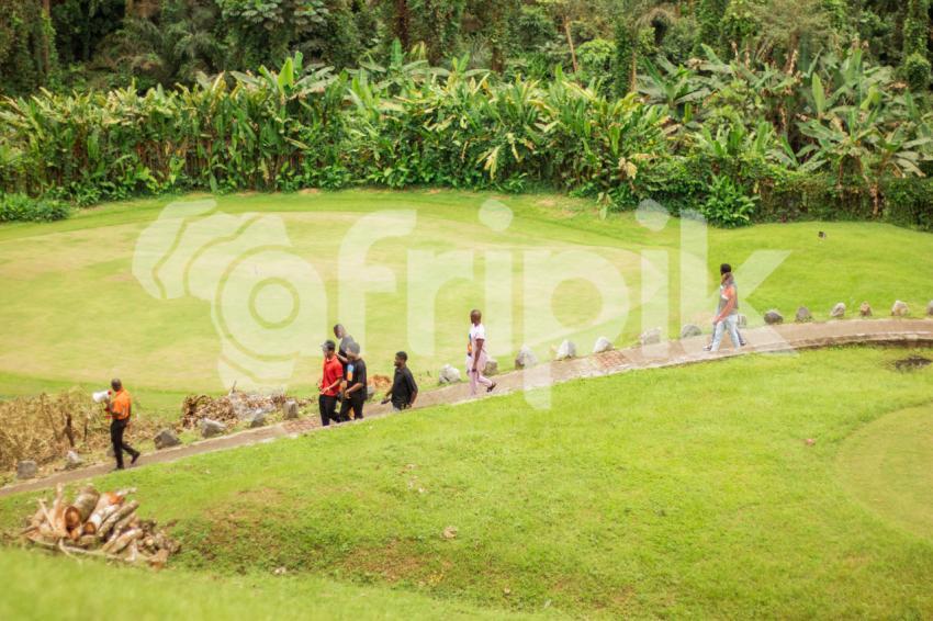 People walking along a pathway 1
