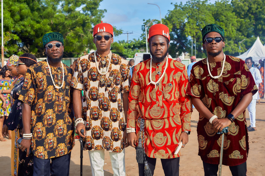 Boys posing in traditional outfits 13