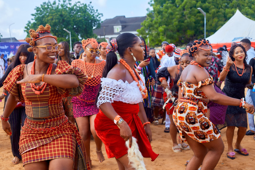 Ladies dancing at a cultural event 2