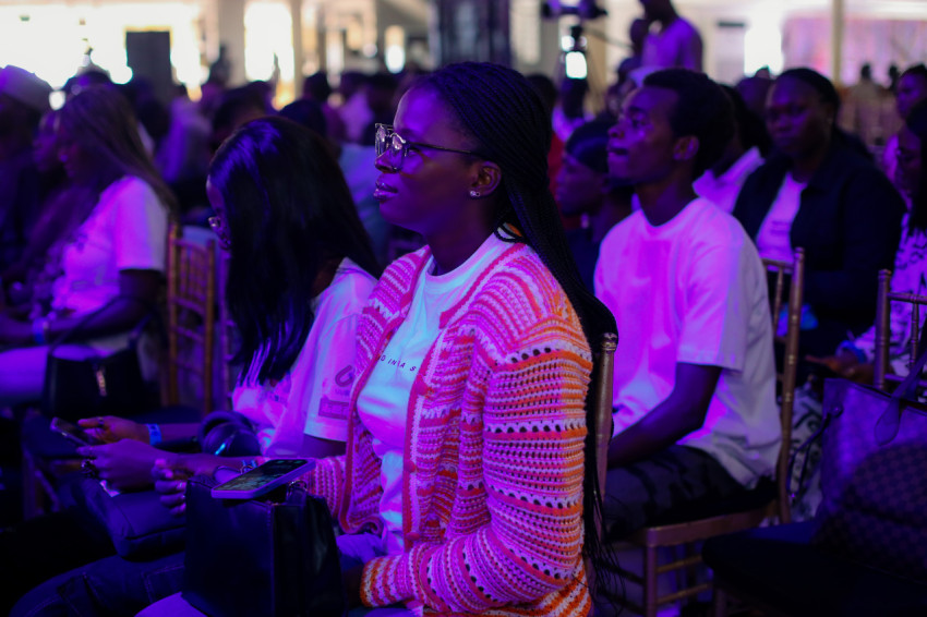 Attendee paying attention to the speaker