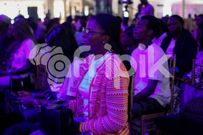 Attendee paying attention to the speaker