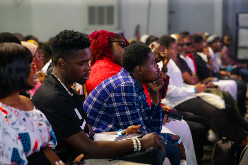 Attendees paying attention to the speaker