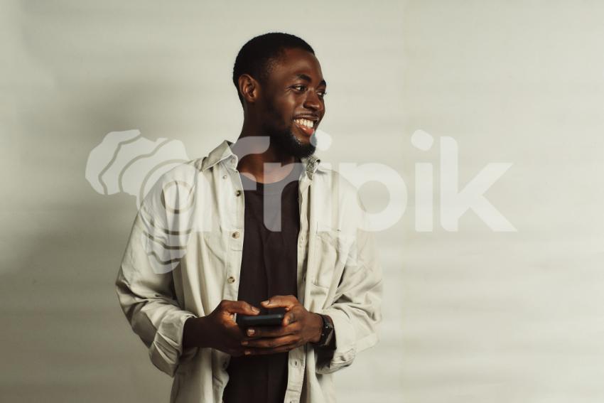 Happy Boy with phone