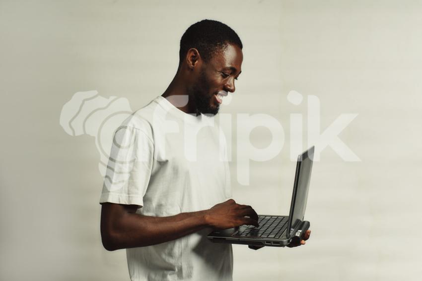 Boy with laptop