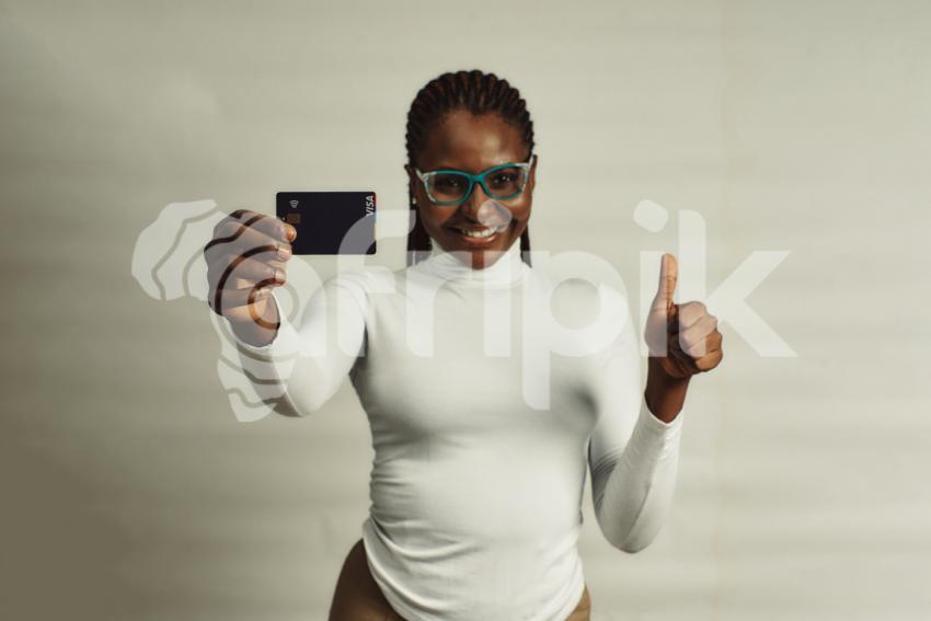 Girl with credit card