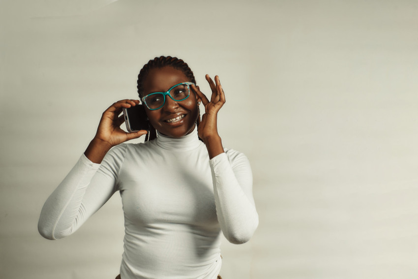 Girl making a phone call