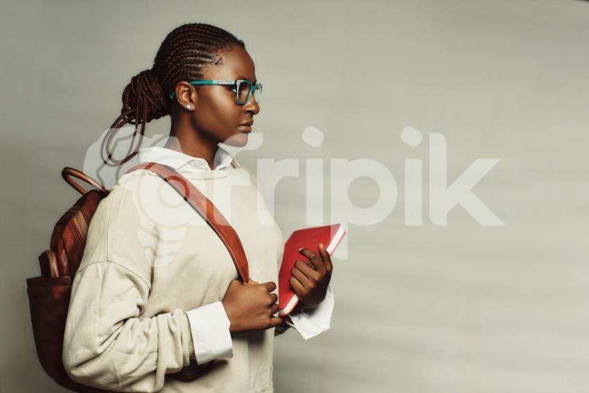 School girl with book 2