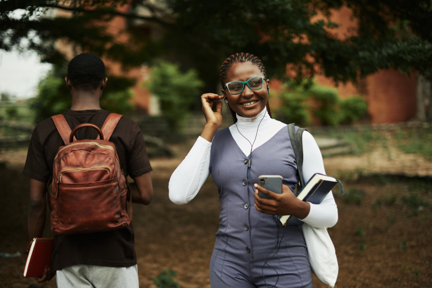 Girl listening to music