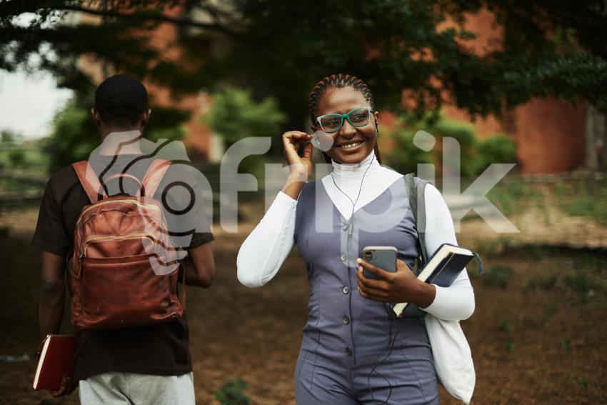 Girl listening to music