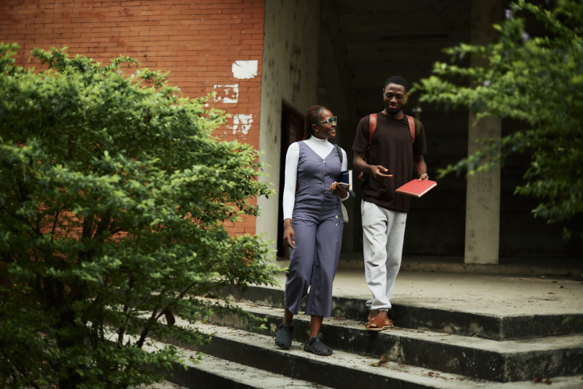 Students walking together