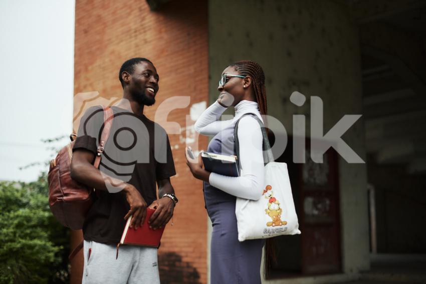 Students talking to each other