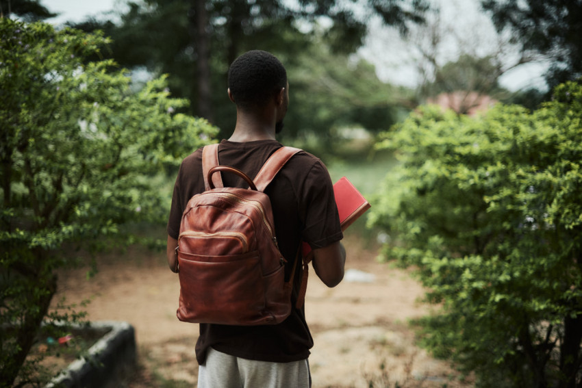 Student with school bag