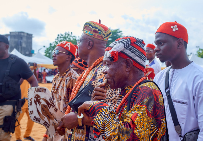 A traditional ruler with his entourage