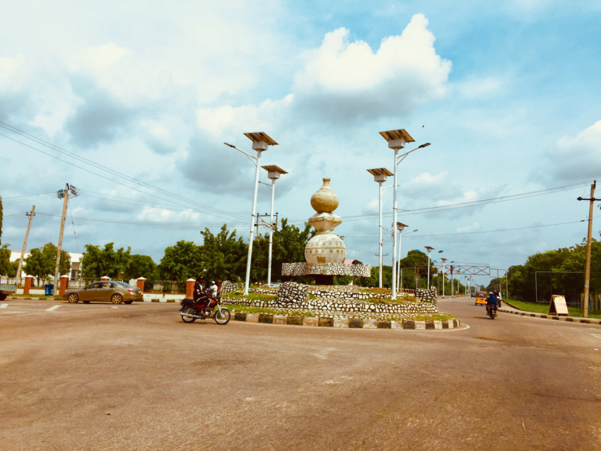 Roundabout junction in the city of Minna