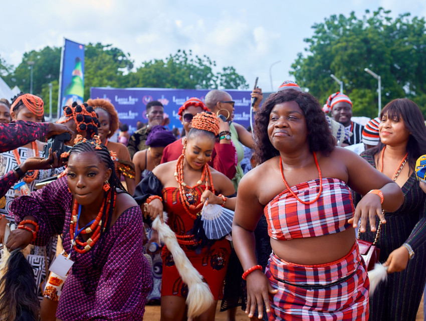 Ladies dancing at a cultural event 1