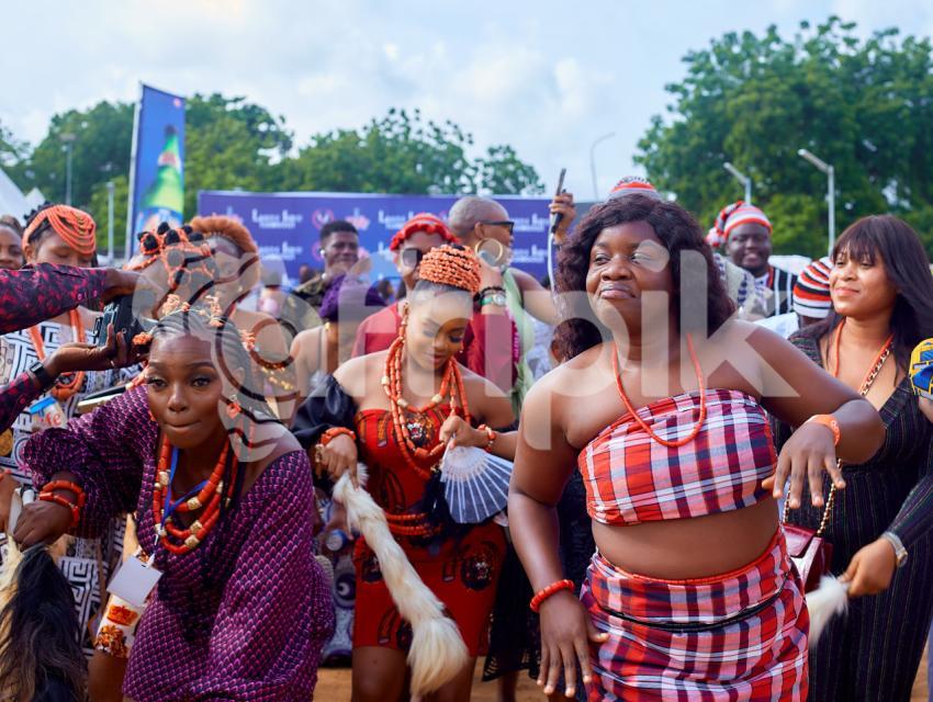 Ladies dancing at a cultural event 1