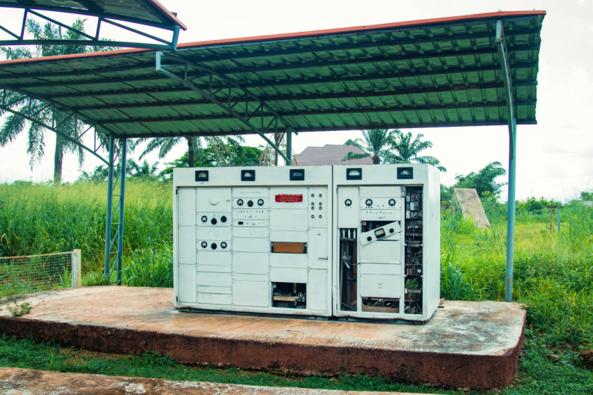 Three-phase control panel during Biafra war