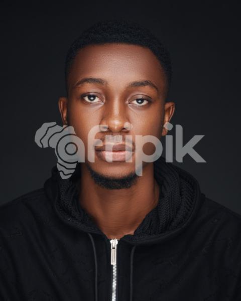 African man with straight face