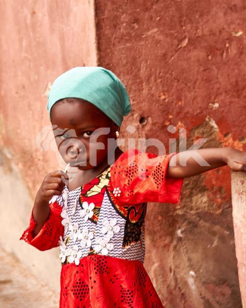 A Girl staring at the Camera