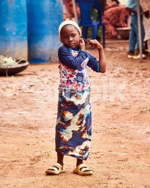 Girl playing with her hair