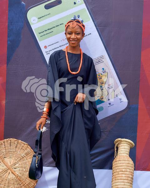 Girl wearing traditional beads