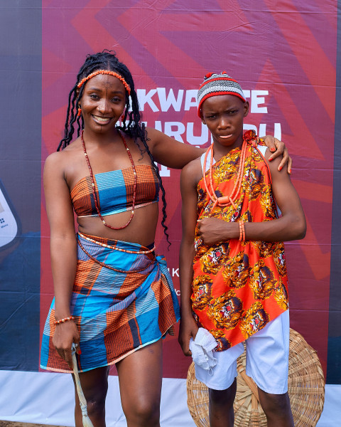 Girl and boy in traditional attire