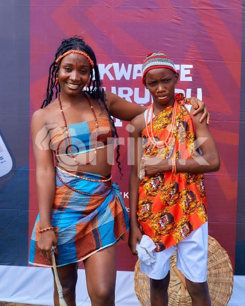 Girl and boy in traditional attire