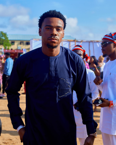 Boy in a traditional shirt