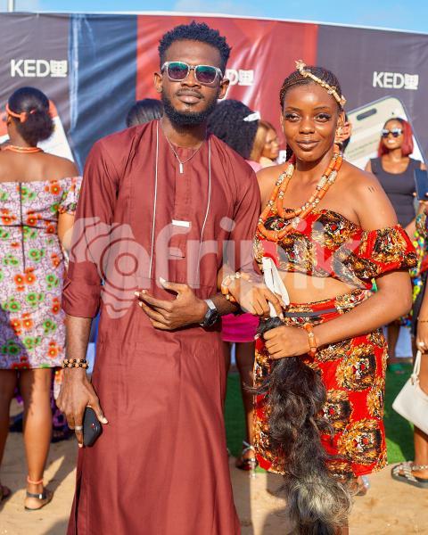 Boy and girl wearing traditional outfits
