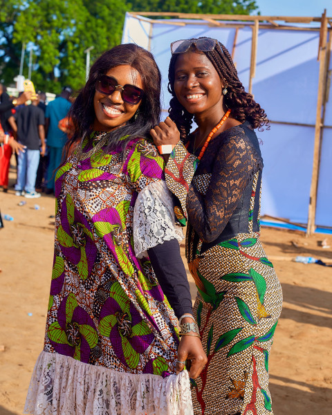 Girls wearing traditional dress