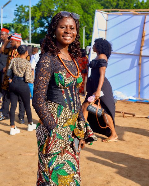 A girl wearing a traditional dress 1