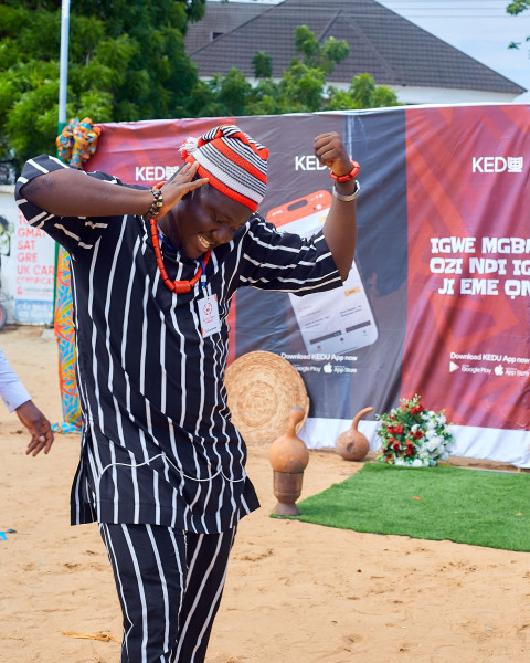 Boy dancing in cultural attire