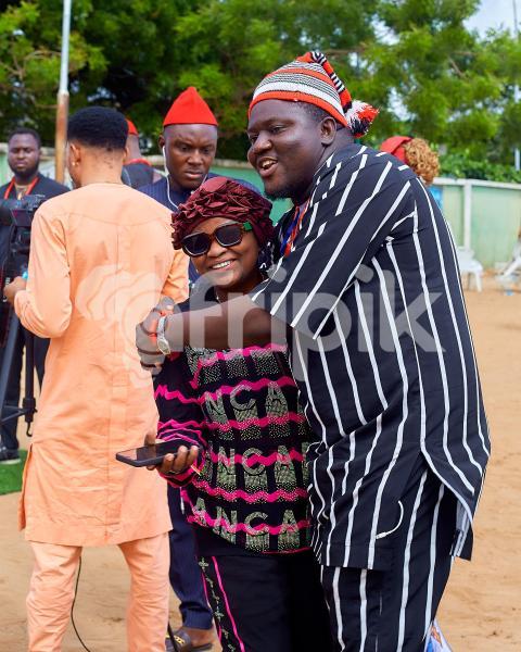 Excited boy and girl