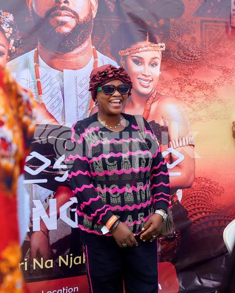 Woman in Ankara attire