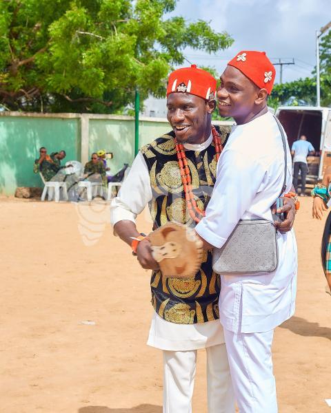 Boys embracing each other