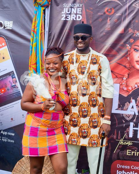 Boy and girl in cultural attire