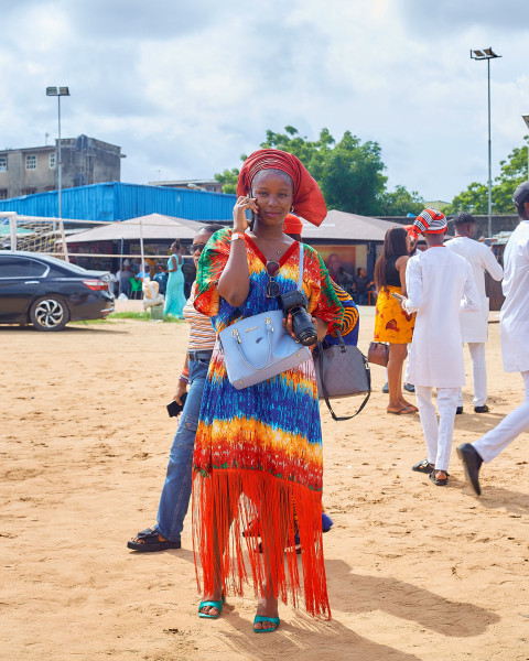 Girl in anakra gown